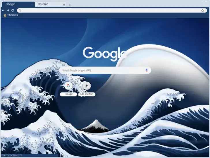 The Great Wave off Kanagawa Chrome Theme